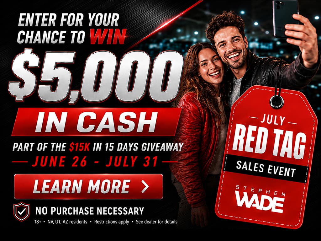Enter for your chance to win $5,000 in cash during the July Red Tag Sales Event