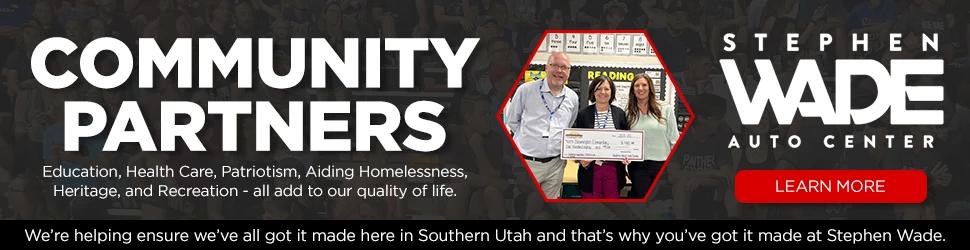Banner image promoting Community services done by Stephen Wade Auto Center in St. George, UT