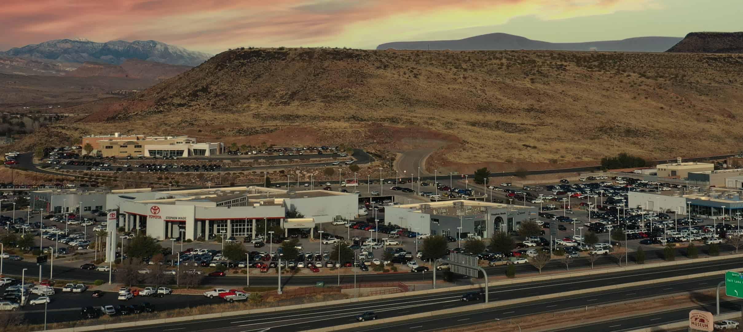 Image of an empty parking lot.