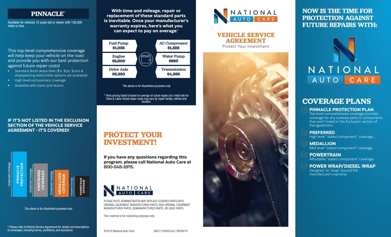 Vehicle Service Contract brochure preview